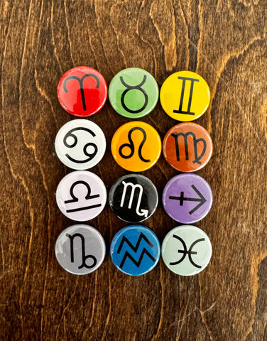 Button - Astrology Sign Glyphs