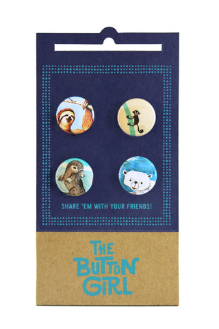 Zoo time two!! button set